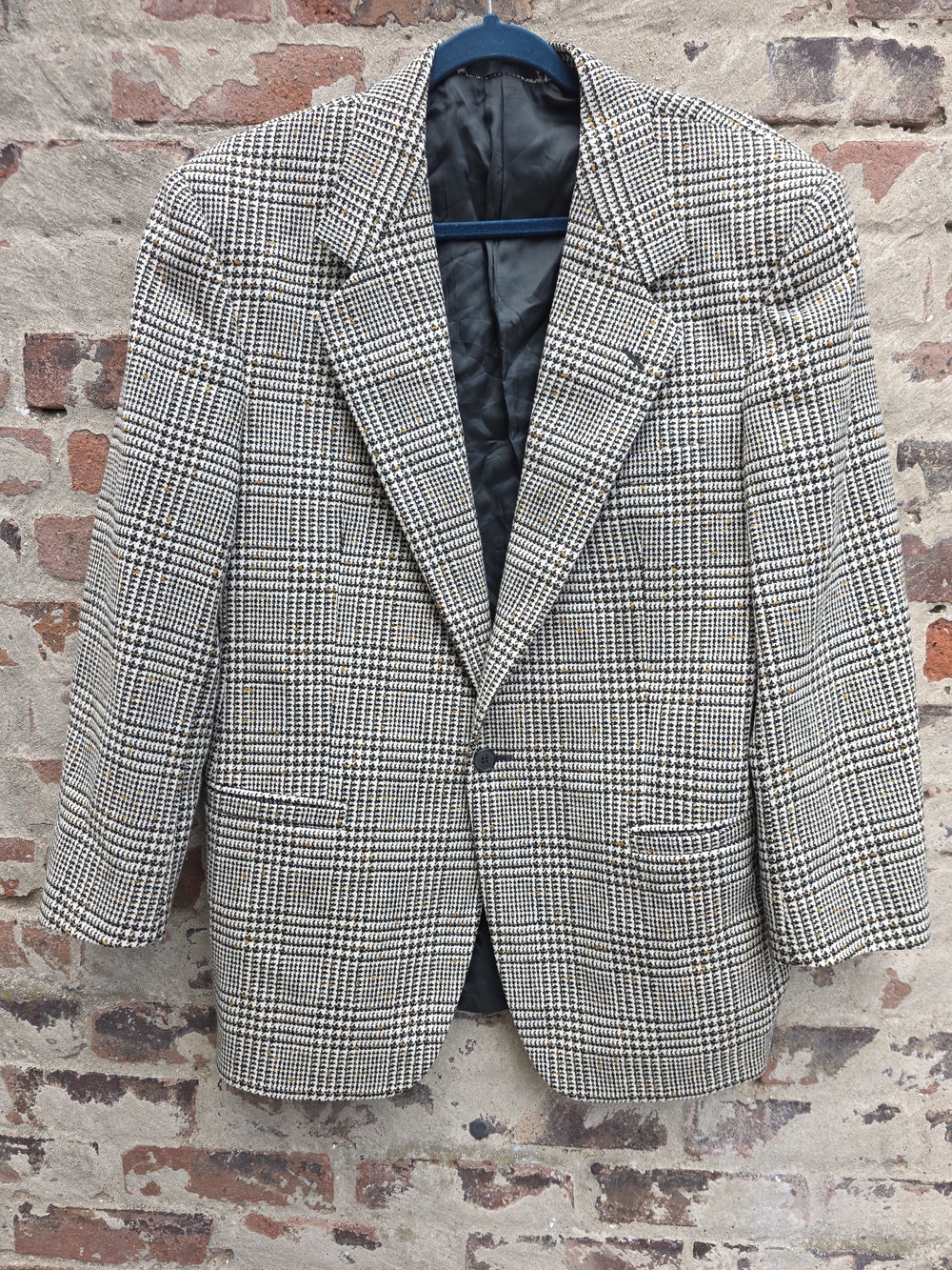 V2 by VersaceVintage 90s Glen Plaid Suit Coat Blazer Pit to Pit 21"×1